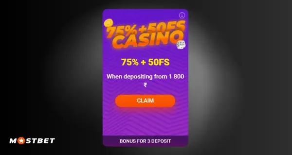 Mostbet 3rd deposit bonus