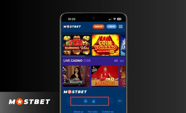 Step 1 - Mostbet app installation